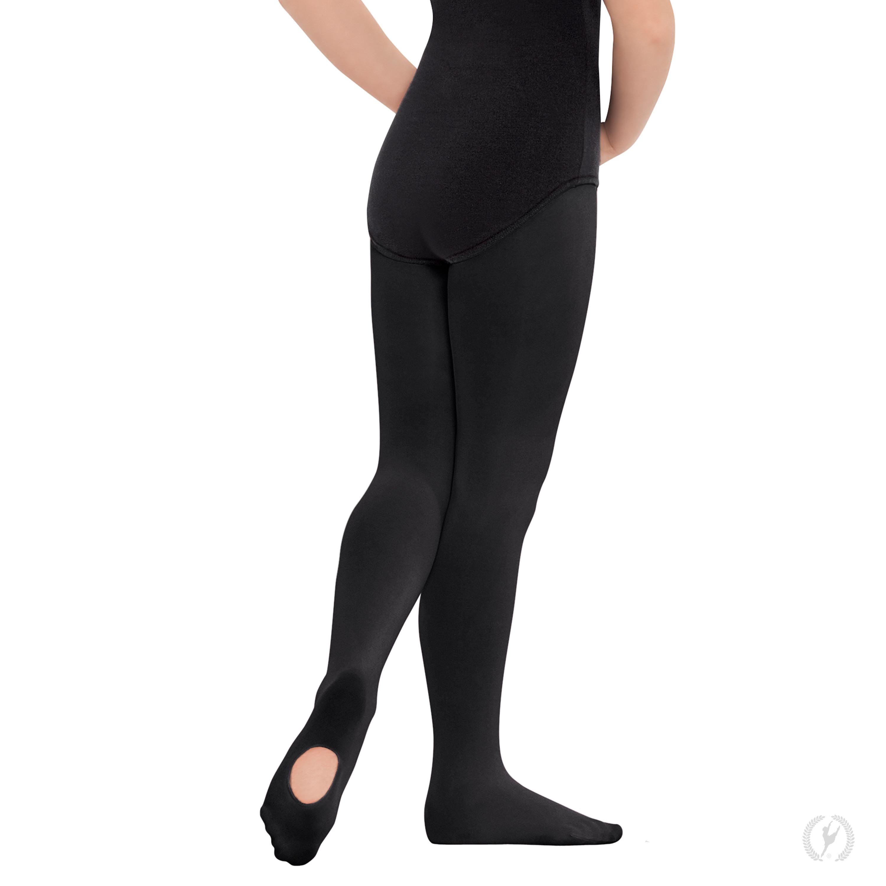 Eurotard 210C Girls True Non-Run Microfiber Convertible Tights
